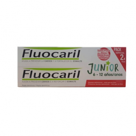 Fluocaril Júnior Frutos Vermelhos 2x75ml