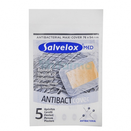 Salvelox Med Antibact Cover76x54mm X 5-6316745