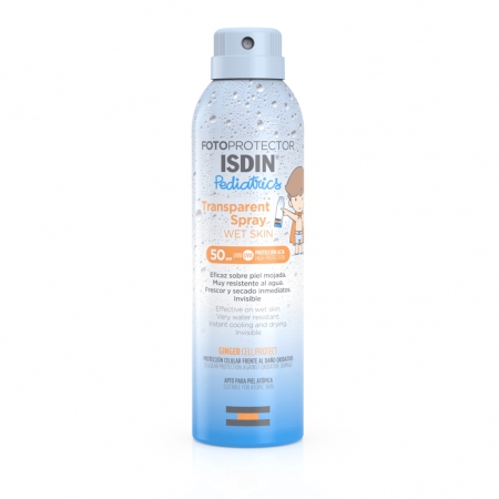 Isdin Fotoprotector Pediátrico Wet Skin Transparente Spray Spf50