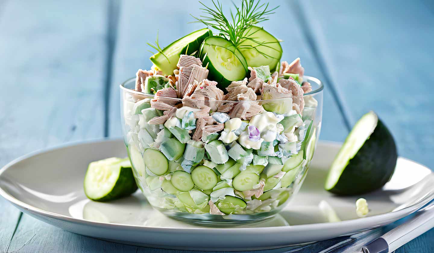 Salada de Atum com Iogurte e Pepino