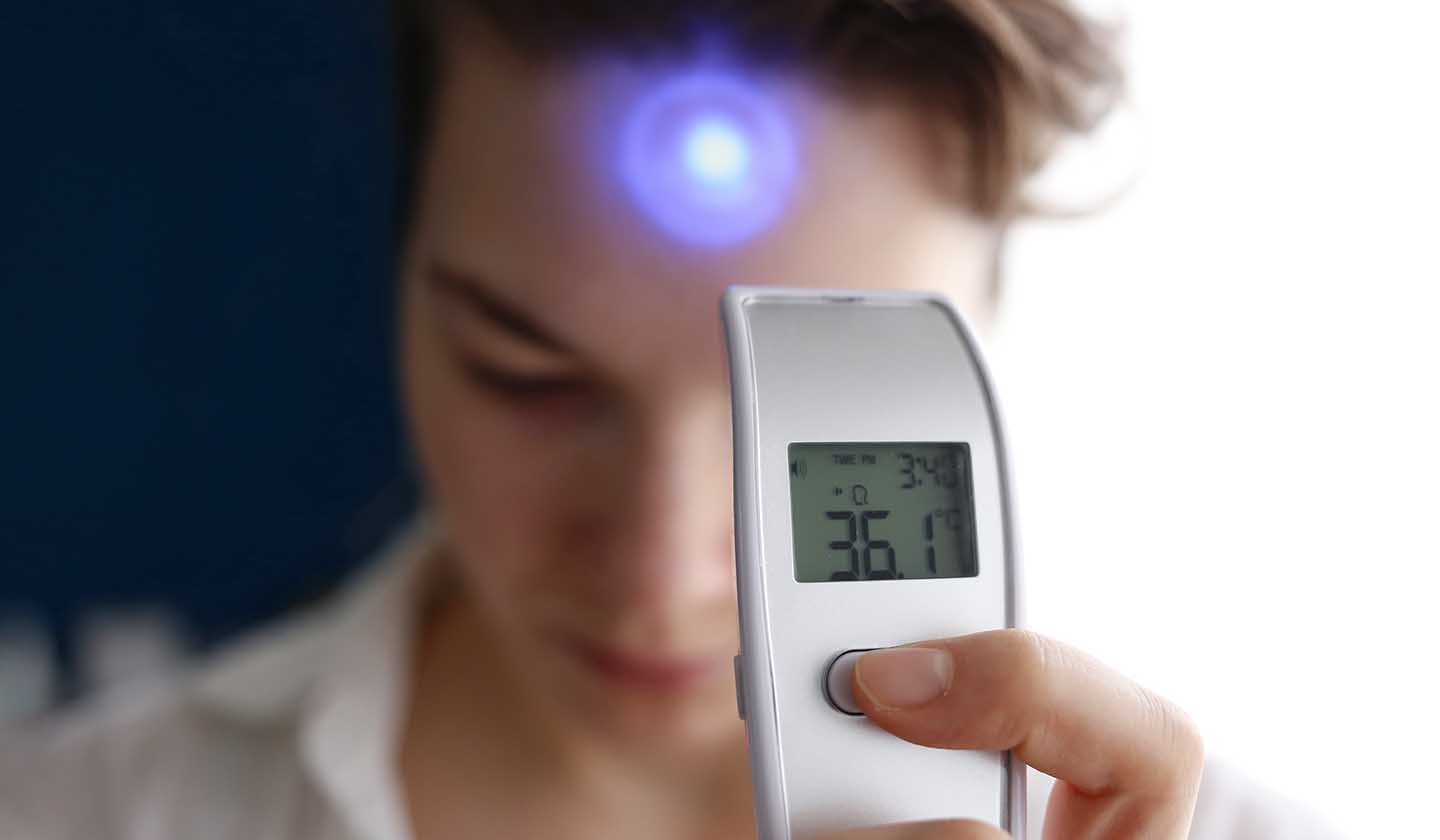 Medição da temperatura com termómetro de infravermelhos
