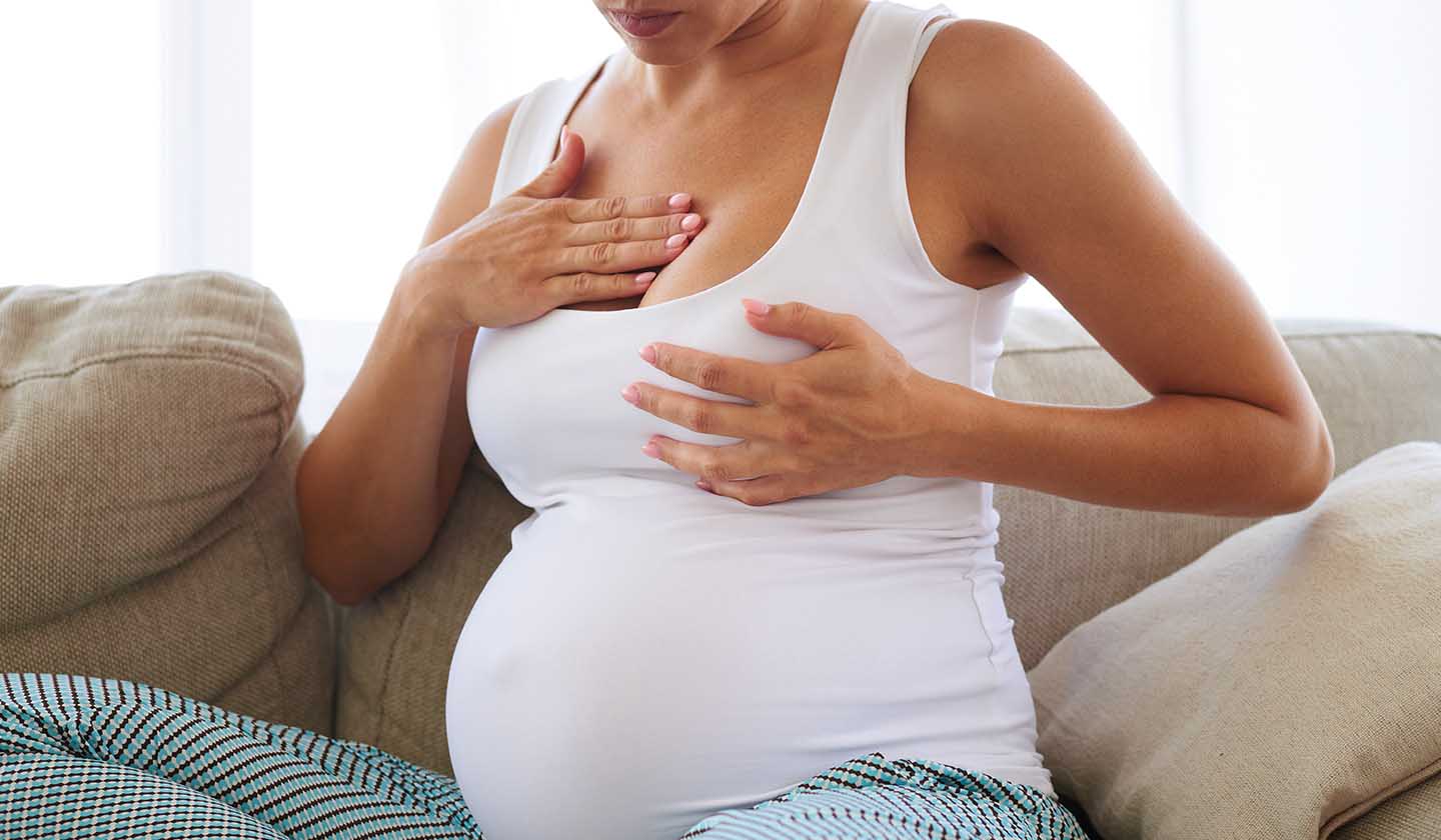 Borbulhas mamárias durante a gravidez