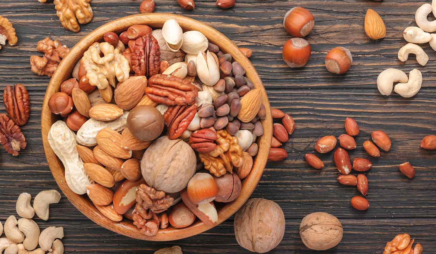 Walnuts, Almonds and Peanuts 