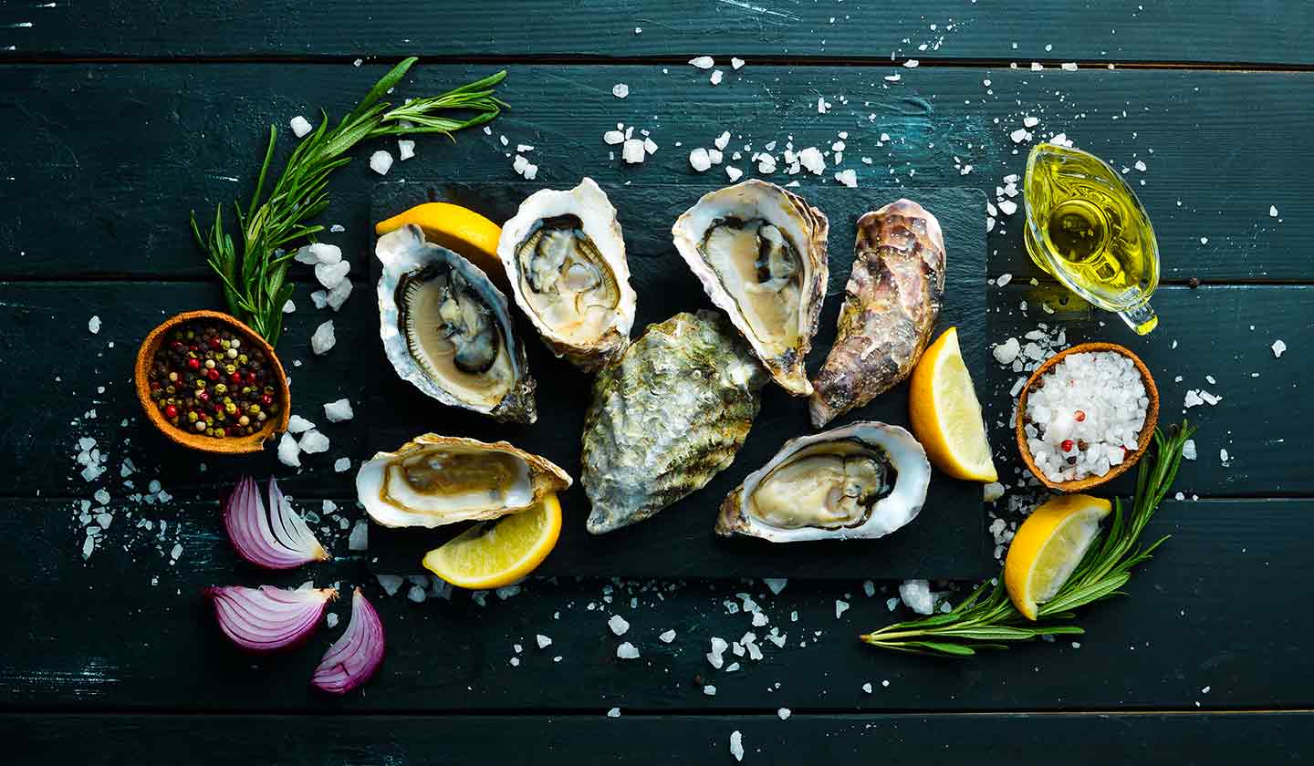 Oysters - a concentrated source of various vitamins and minerals