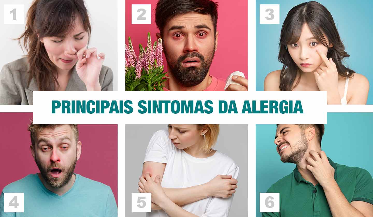 Principais sintomas das alergias