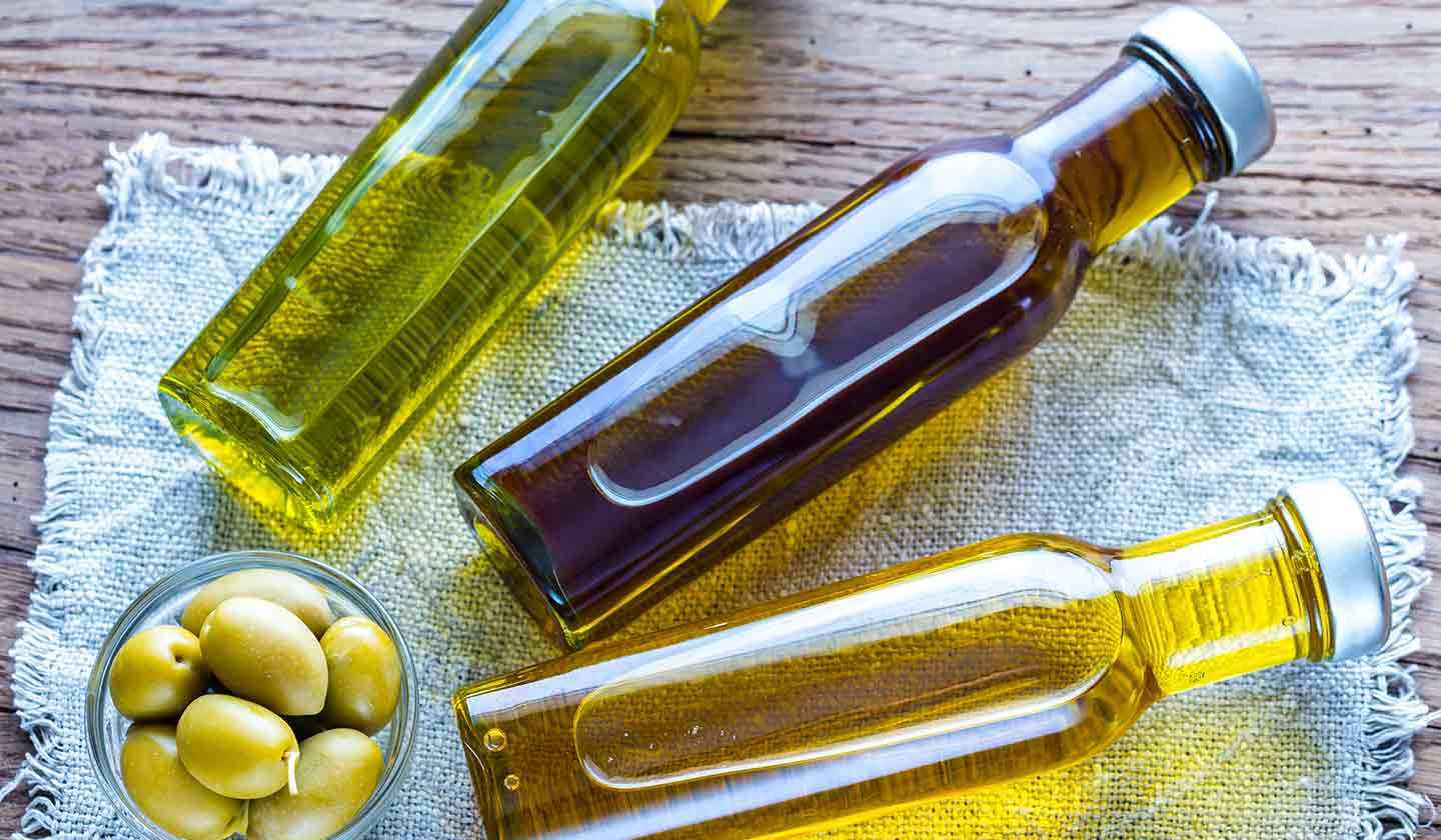 Several types of olive oil