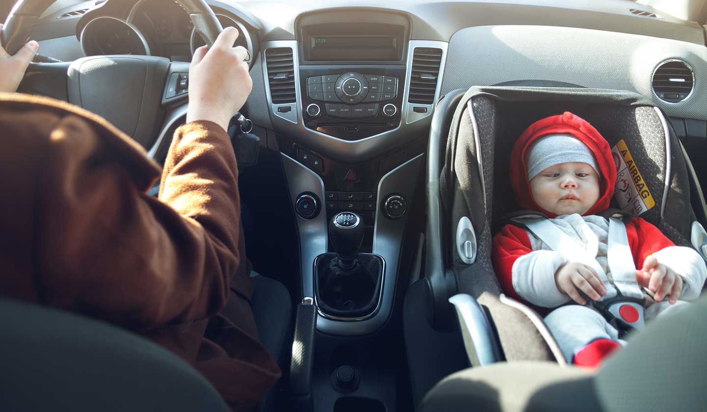  When can children travel in the front